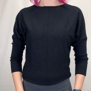Cyrus Women's Dolman Sleeve Sweater Black XS Extra Small Midweight Tight Knit